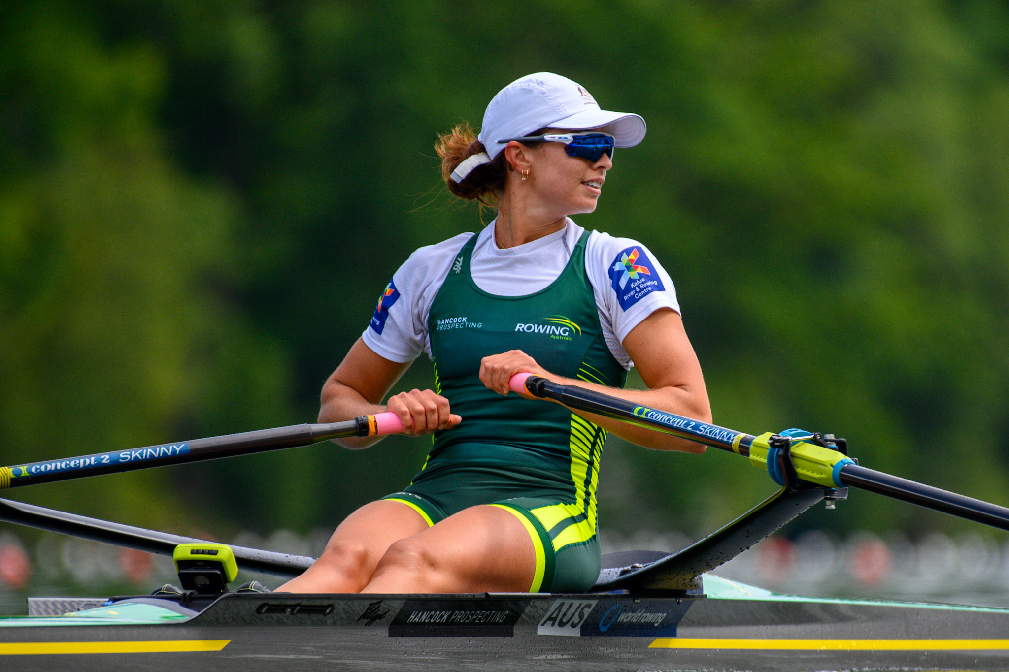 Tara Rigney wins a silver medal at the 2024 Rowing World Cup 11 2024 in Lucerne, Switzerland.